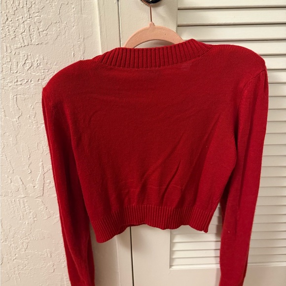 MAJORELLE Elodie Cardigan in Red - Picture 7 of 7